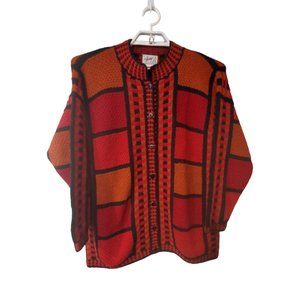 Hallet cardigan sweater womens size Large Alpaca wool hand knit vintage …